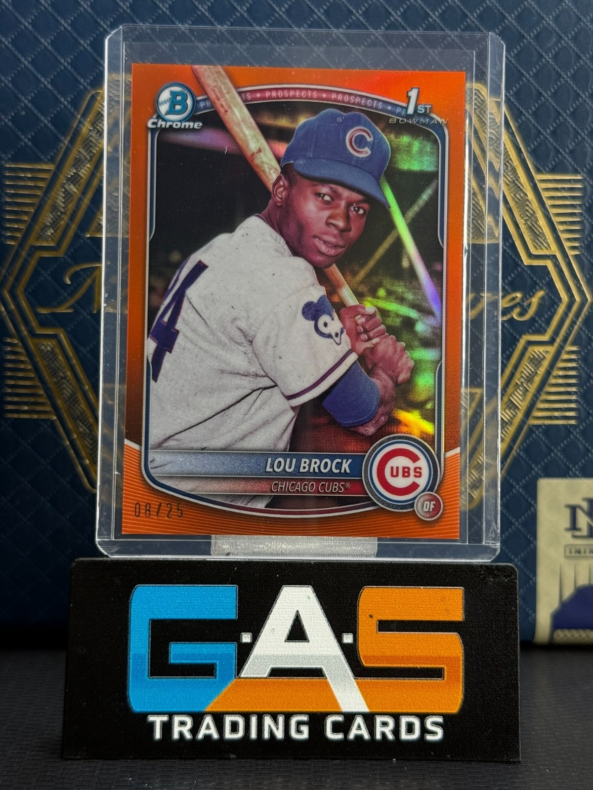 2025 Bowman Draft Lou Brock Retrofractor Variation Orange Refractor /25 #BD-202