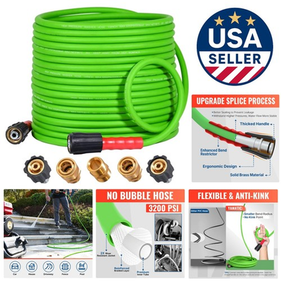 #ad #ad 50FT Kink Resistant Pressure Washer Hose Durable amp; Flexible with Quick Connect $136.99