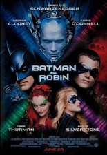 1997 Batman & Robin Movie Poster 11X17 Batgirl Freeze Poison Ivy Robin