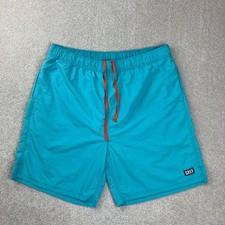 SAXX Go Coastal 2n1 Volley Shorts Mens XL Turquoise Blue Swim Trunks 7" Inseam