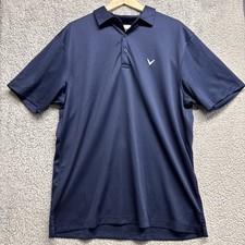 Callaway Opti-Dri Men's Short Sleeve Navy Polo Golf Shirt Size L Large