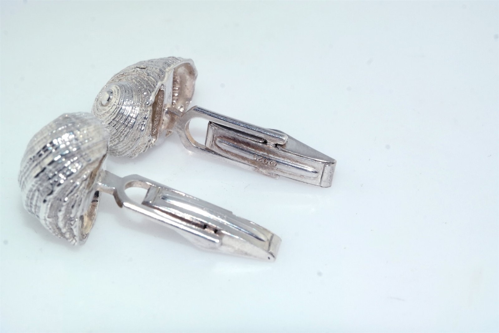 Designer Sterling Silver Nautical Shell Cufflinks - image 6