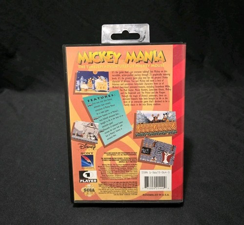 Mickey Mania: The Timeless Adventures of Mickey Mouse Sega Genesis With Manual - Picture 2 of 12