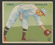 1933 Goudey #112 Fred Schulte Washington Senators ~ EX (ink reverse)