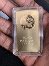 The Perth Mint Australia Gold Bar 1 oz 99.99 Fine 99.99% Pure Gold 2500.00 per troy oz