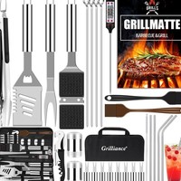 Bbq Grillbesteck Set 30 GrillzubehöR Aus Hochwertiger Edelstahl Grillzange Gr...