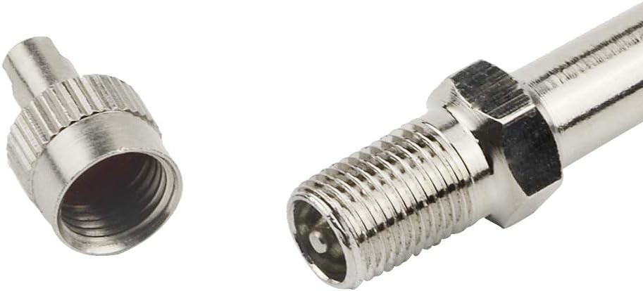 Dual valve stem extenders straight metal rv truck tire wheel 3pcs