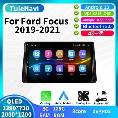 For Ford Focus 2019-2021 Car Radio Android GPS Navigation Video Stereo Player 4G
