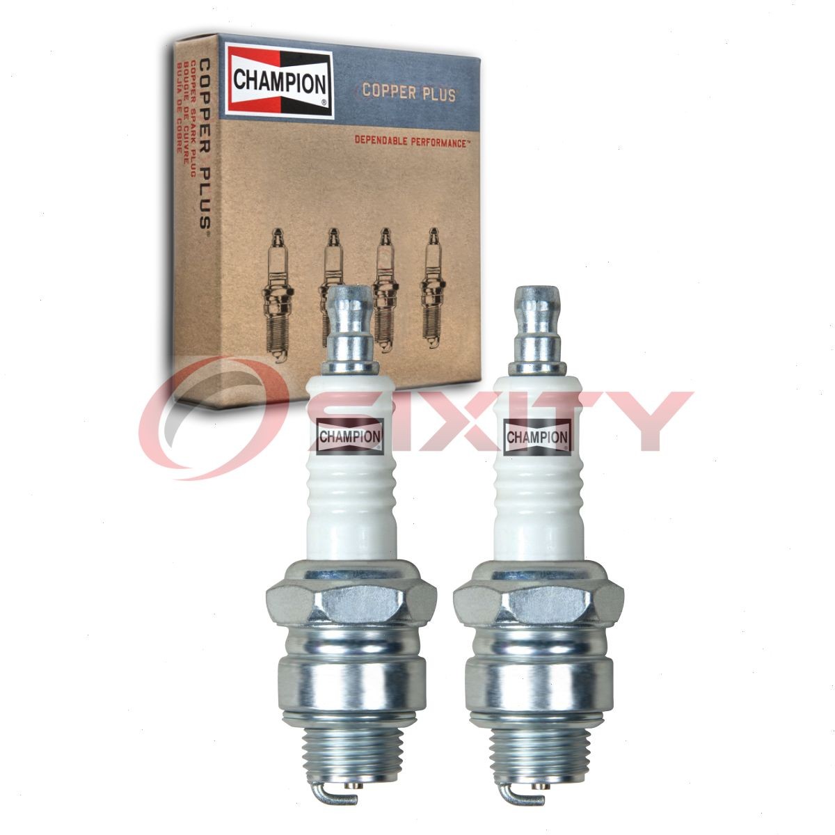 2 pc Champion Copper Plus 841-1 Spark Plugs for J8C 93324 3510 Ignition Wire fn