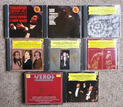 Claudio Abbado Classical 8 CD Lot Bruckner Brahms Schubert & more Very Clean