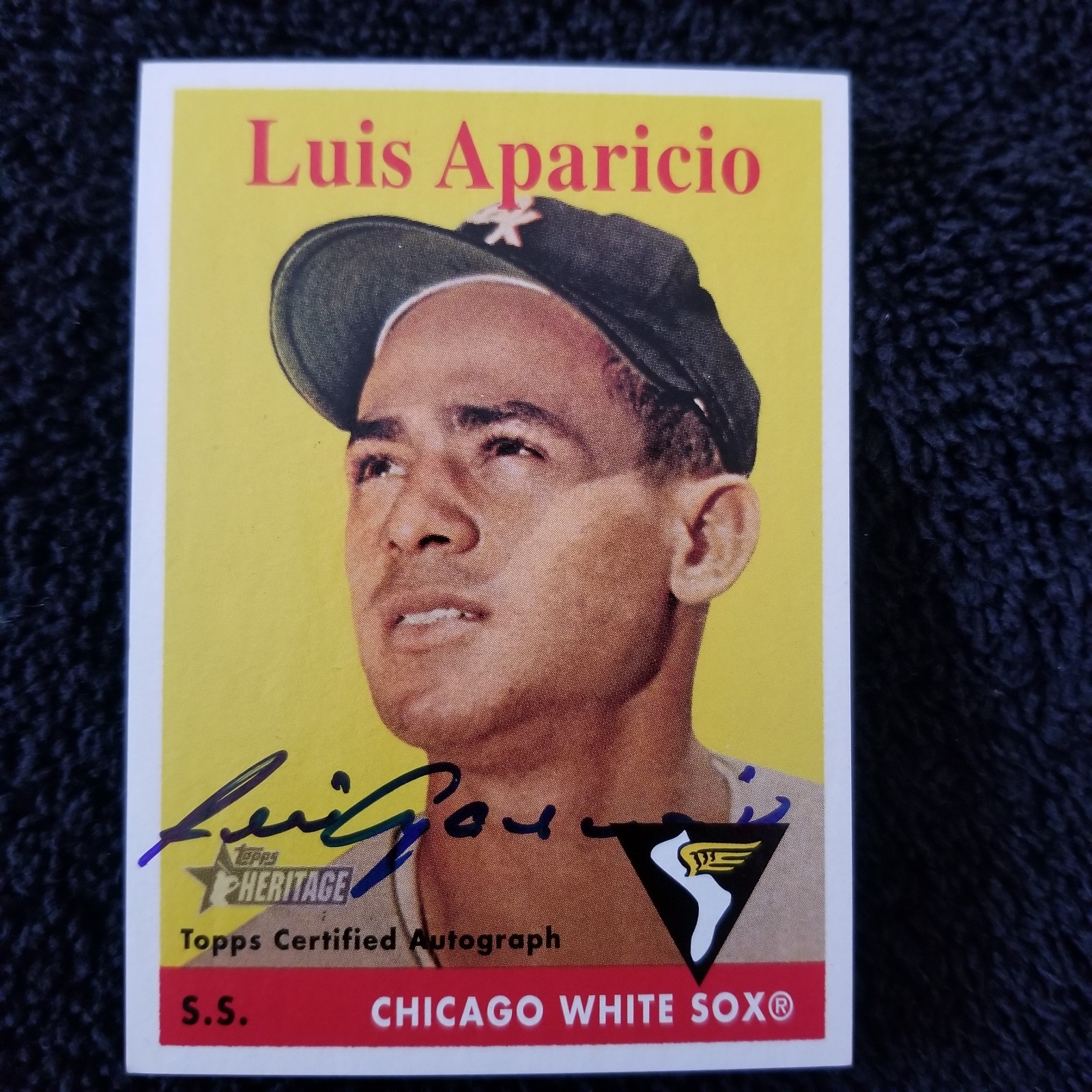 2007 Topps Heritage Luis Aparicio Real One Autograph White Sox Legend HOFER