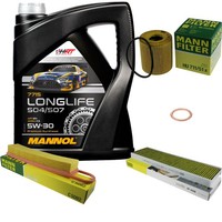 Mann Inspektionspaket 5L Mannol Longlife 504/507 5W-30 FüR Mini Mini Cooper One