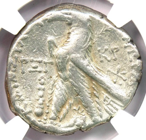 Phoenicia Tyre AR Shekel Bible Silver Coin 37 AD - Certified NGC Choice Fine