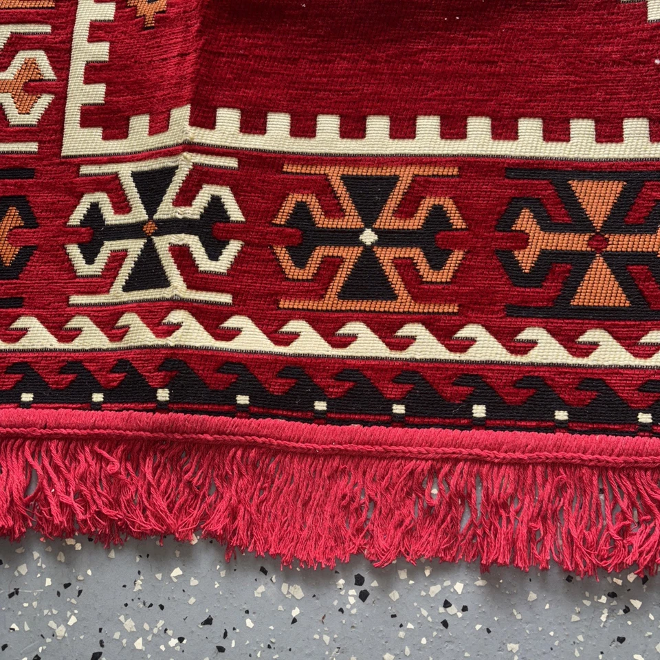 Alfombra Kilim turca tejida a mano 6x5 Foto 3 de 3