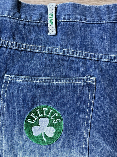 Vintage UNK Denim NBA Jeans Boston Celtics Y2K Paul Pierce Size 40 Baggy - Picture 8 of 12