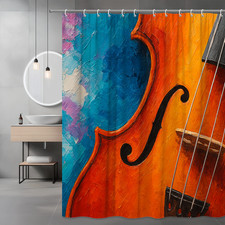 Colorful Abstract Art Shower Curtain - Vibrant Design for Bathroom