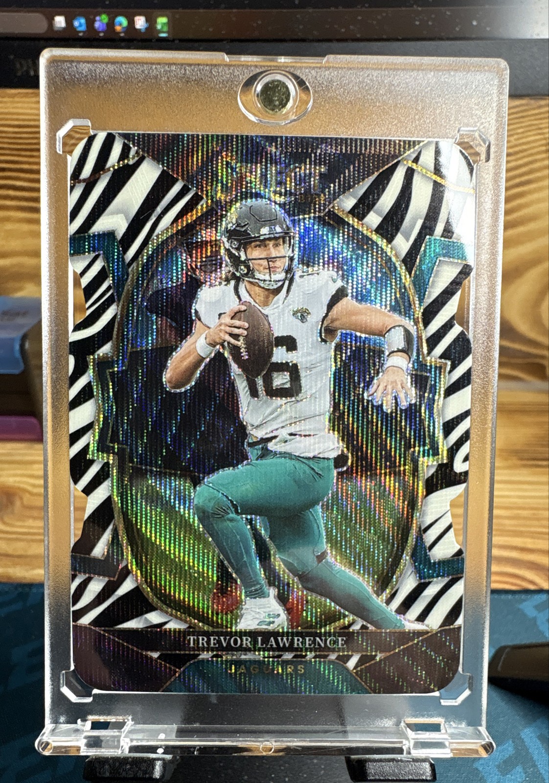 2022 Panini Select - Concourse Trevor Lawrence #41 Zebra Prizm Die-Cut