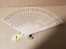 Vintage Wooden Folding Hand Fan Display w/Box VGC