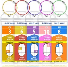5Pk Clear PVC Cruise Luggage Tag Holders w/Steel Loops,Fits Royal Caribbean,Cele