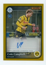 2024-25 Cole Campbell Topps Merlin Chrome Gold Autographed Rookie Card 9/50