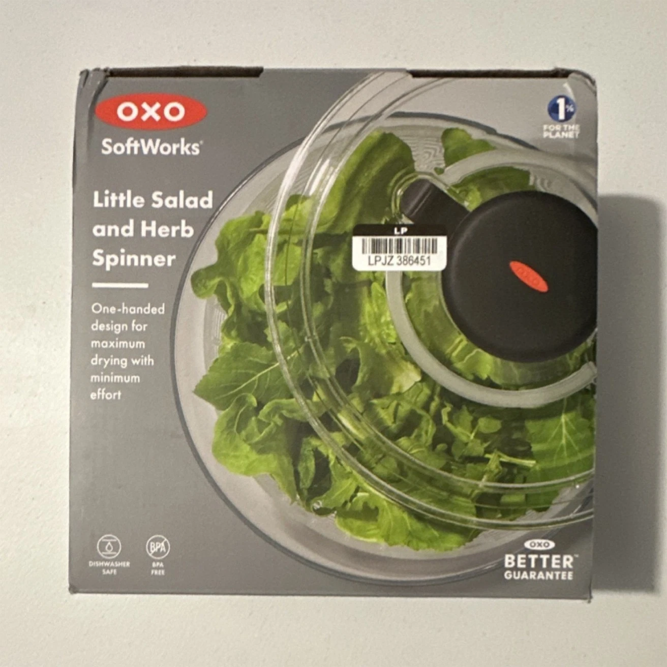 OXO Little Salad Spinner Dishwasher Safe BPA Free Easy Clean Non-skid Base Lid