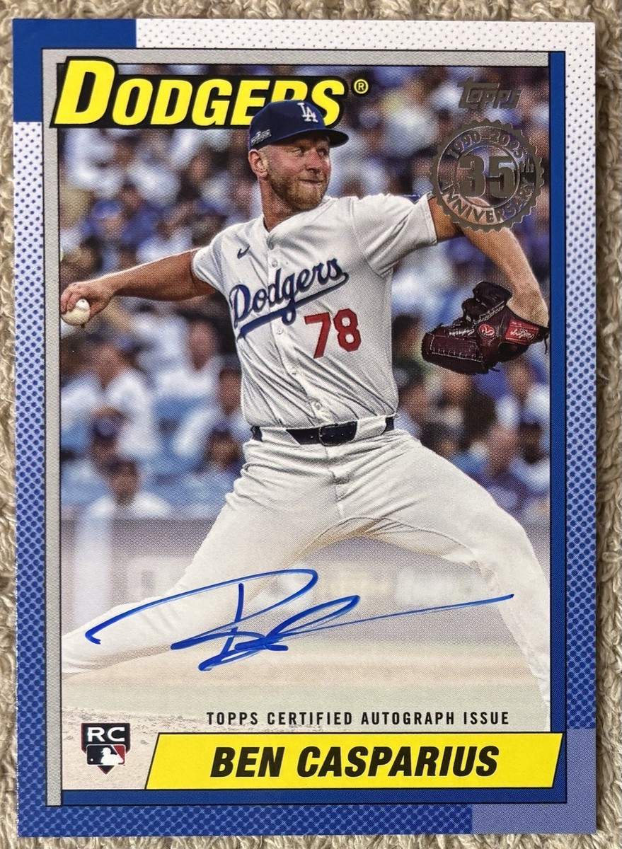 2025 Topps Series 2 Ben Casparius RC - 1990 Topps Autograph