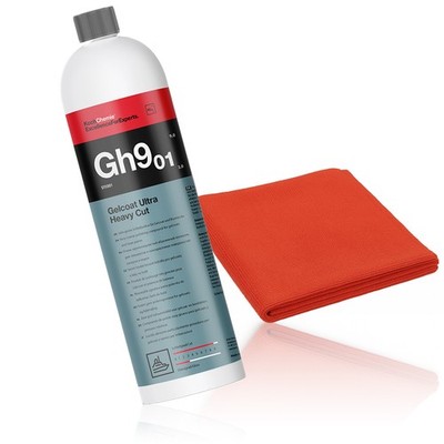 Gelcoat Politur Set Ultra Heavy Cut 1L Gh9.01 Mikrofaser Poliertuch Boot Politur