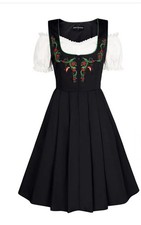 Scarlet Darkness 2Pc Set German Bavarian Oktoberfest Dirndl-peasant Costume L