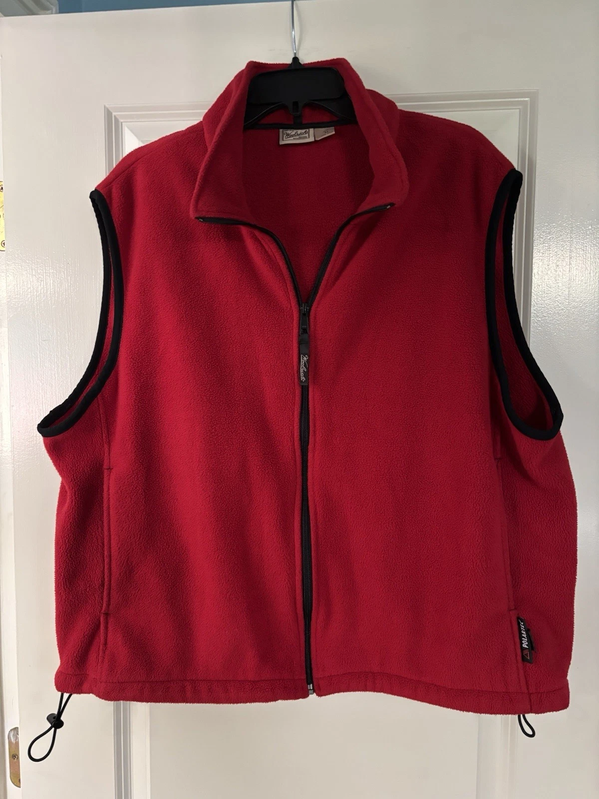 Woolrich Men’s XL Red Fleece Vest Full Zip Outdoor Layering Made in USA