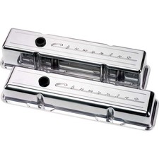 Billet Specialties 95223 - Sbc Script Tall Valve Covers