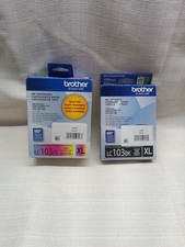 Brother LC103CL XL 3-Pack Color Ink Cartridges & LC103BK XL 1 Pack New Sealed