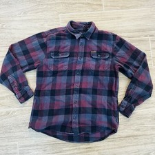 Orvis Shacket Men's Size L Plaid Big Bear Heavy Weight Brushed Flannel Shirt
