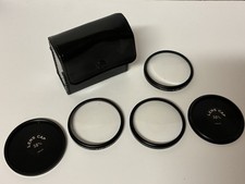 Vivitar 58mm Close-Up Lens Filter Set No. 1 2 4 with Caps  Case Macro