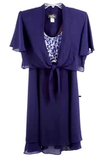 David Rose Women's Dress Sz 16 Large Formal 2 Piece Midi Dress Jacket Set NWT