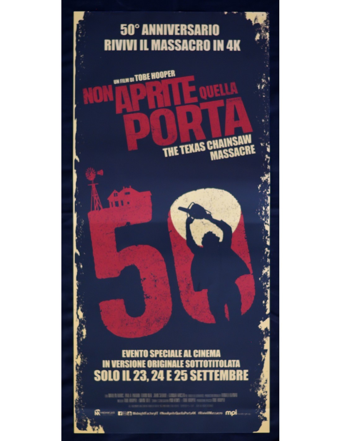 Locandina originale film Non aprite quella porta (1974) - Regia di Tobe Hooper