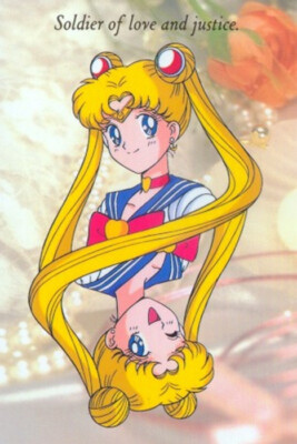 Sailor Moon Charamide Part 1 Card Vintage Bandai Japan - Double Moon Usagi
