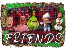 Sublimation Print Christmas Friends Ready to Press Heat Transfer