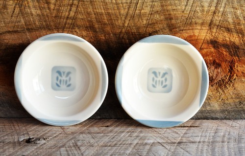 2 VTG Syracuse China RestaurantWare Berry Bowls Cadet Airbrush Tulip Stencil USA - Picture 2 of 14