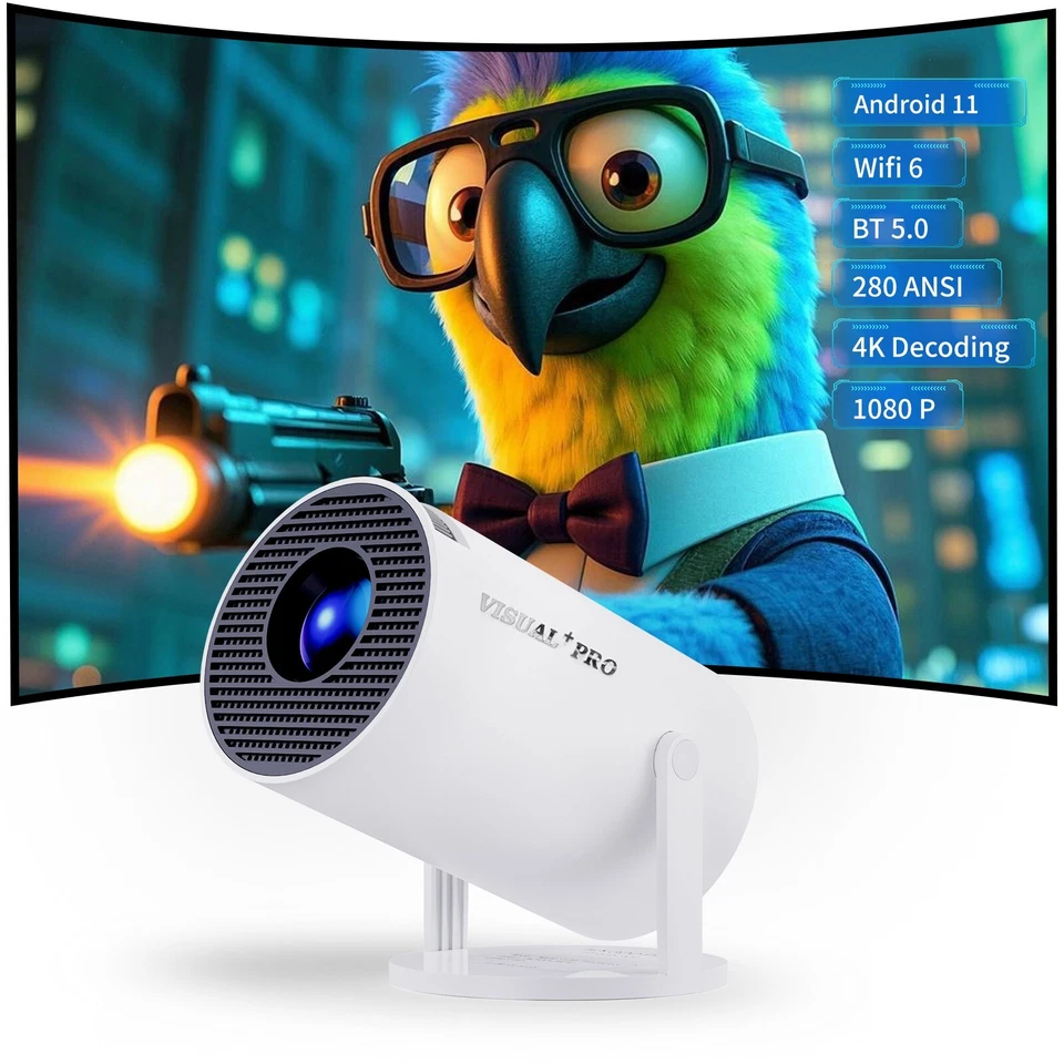 Beamer Projektor Heimkino 4K UHD WiFi Bluetooth Android TV - Bild 2 von 4