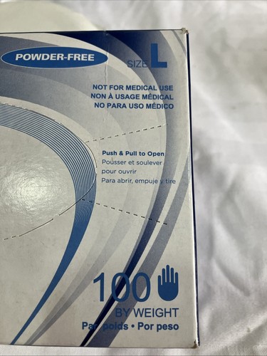 Gripstrong Powder-Free Disposable Vinyl Gloves 100ct Size Large Color White - Picture 2 of 5