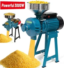 3000W 110V Electric Grinder Mill Grain Corn Wheat Feed Wet&Dry Cereal Machine