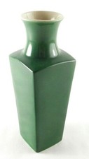 Vintage Seymour Man Japan Green Vase 7 Inch Decorative Jar Urn Dark Emerald EUC