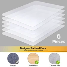 6X 60"x 46" Floor Mat for Office Chair Hardwood Easy Glide Desk Chair Floor Mat