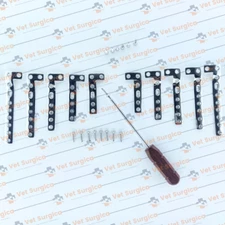 4.5mm L-Buttress Plates 4Holes to 8HOles L/R & Cortical Screws 121Pcs Set SS