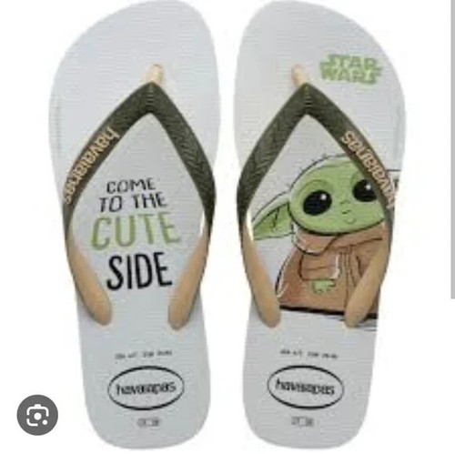 Havaianas Kid's Star Wars Baby Yoda Flip Flop Sandals NWT 3/4 - Picture 1 of 5