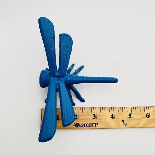 Blaue Gusseisen Gartenkäfer LIBELLE Figuren Insekt Libellen 3 Stück - Bild 11 von 12