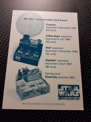 Decipher Star Wars CCG 2-Sided Card Game PROMO RARE -- Premiere/ANH ...