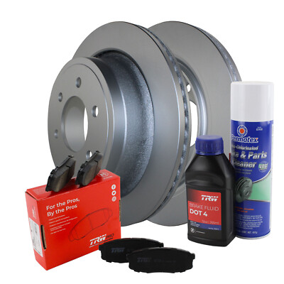 Rear Brake Kit 348mm 6 Lugs Rotors TRW Pro Ceramic Pads For Ford F-150 2012-2019