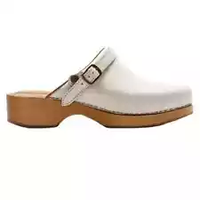 Re / Done 70’s Classic Off White Leather Clogs 38 / 8