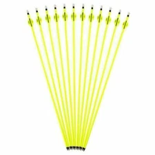 6X 30" Mixed Carbon Arrows SP500 Archery Shooting For Compound Bow W/Yellow Nock